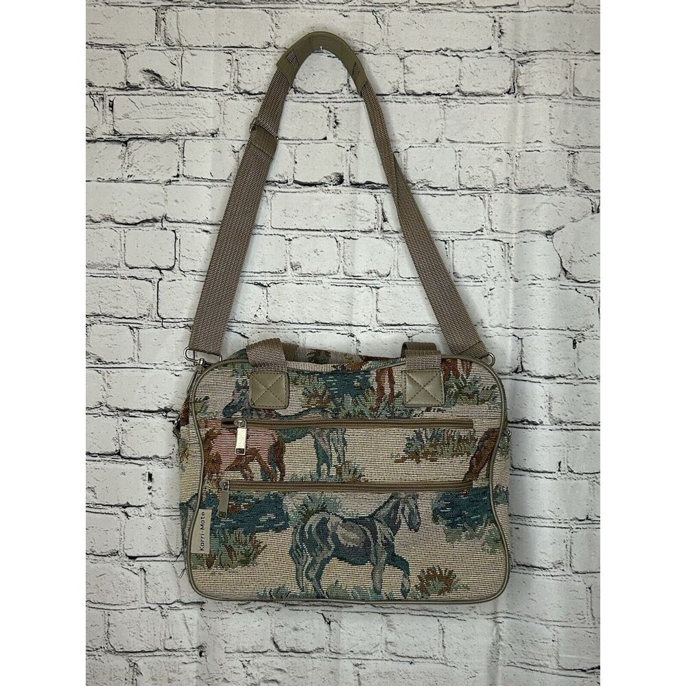 Karri-Mate Horse Lover Tapestry Overnight Bag Equestrian Luggage Purse